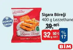LEZZETHANE SİGARA BÖREĞİ 400 G fiyat ve kampanya bilgisi